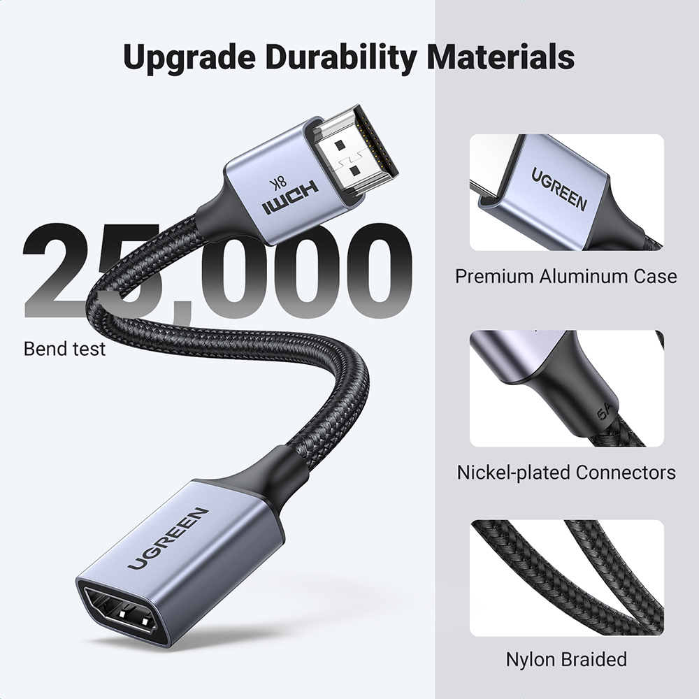 유그린 8K 60Hz 프리미엄 HDMI V2.1 연장케이블 HD165 2m, 1개 - 상세 이미지 3