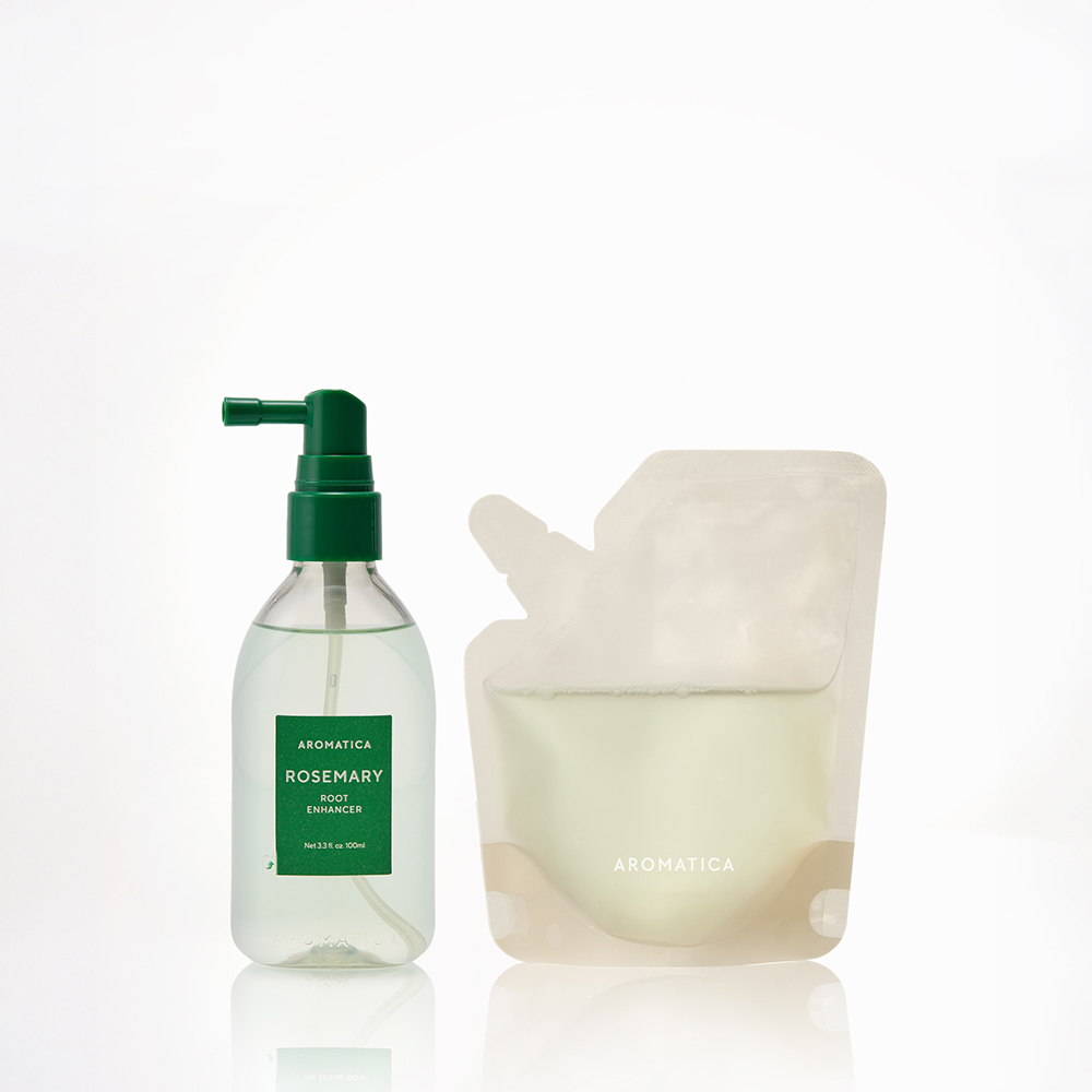 아로마티카 두피 토닉 본품 & 리필 세트 (100ML+100ML) 두피 스프레이 강화 탈모 케어 헤어토닉 앰플 쿨링 보습 상품 이미지