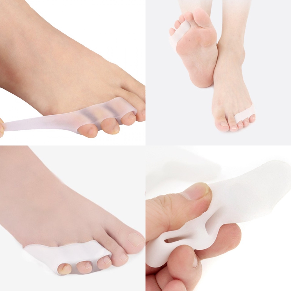 2p 실리콘 새끼 발가락 보호대 벌리기 벌리개 물집 골무 링 - 상품 이미지