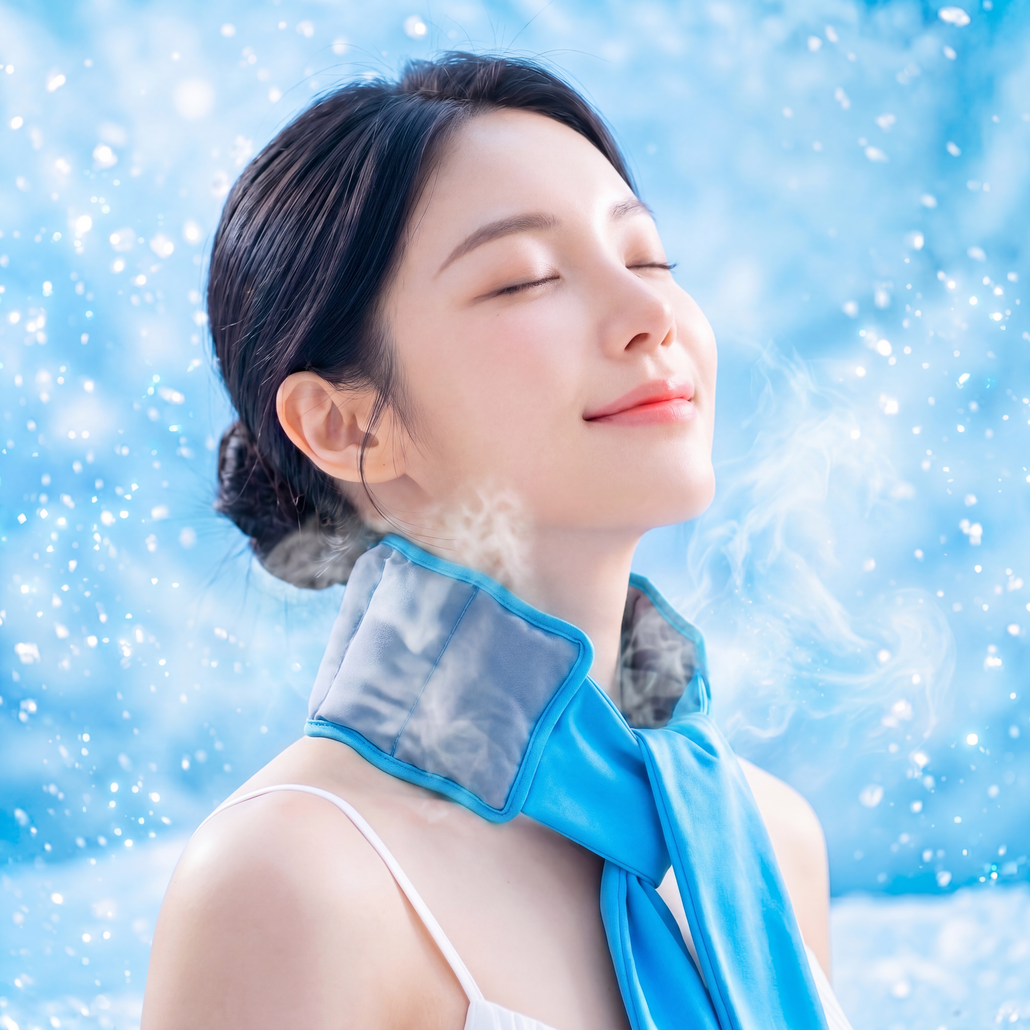 아이스 넥쿨러 와이드형 냉감 쿨스카프 쿨링 넥밴드 얼음 목걸이 여름 등산용 생존템 - 상품 이미지