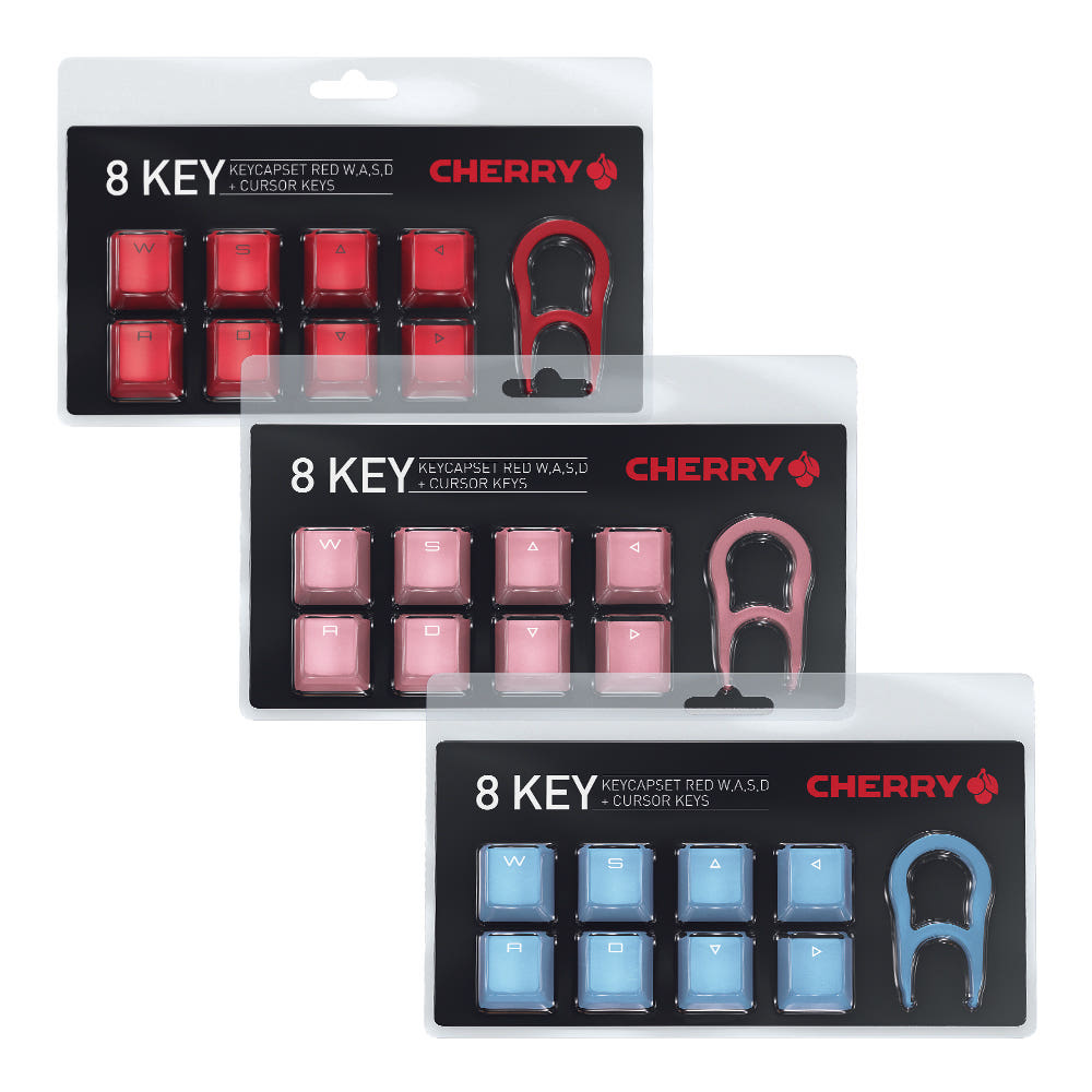 체리 포인트 8Key 커스텀 기계식 키보드 키캡 세트, 레드 - 상세 이미지 2