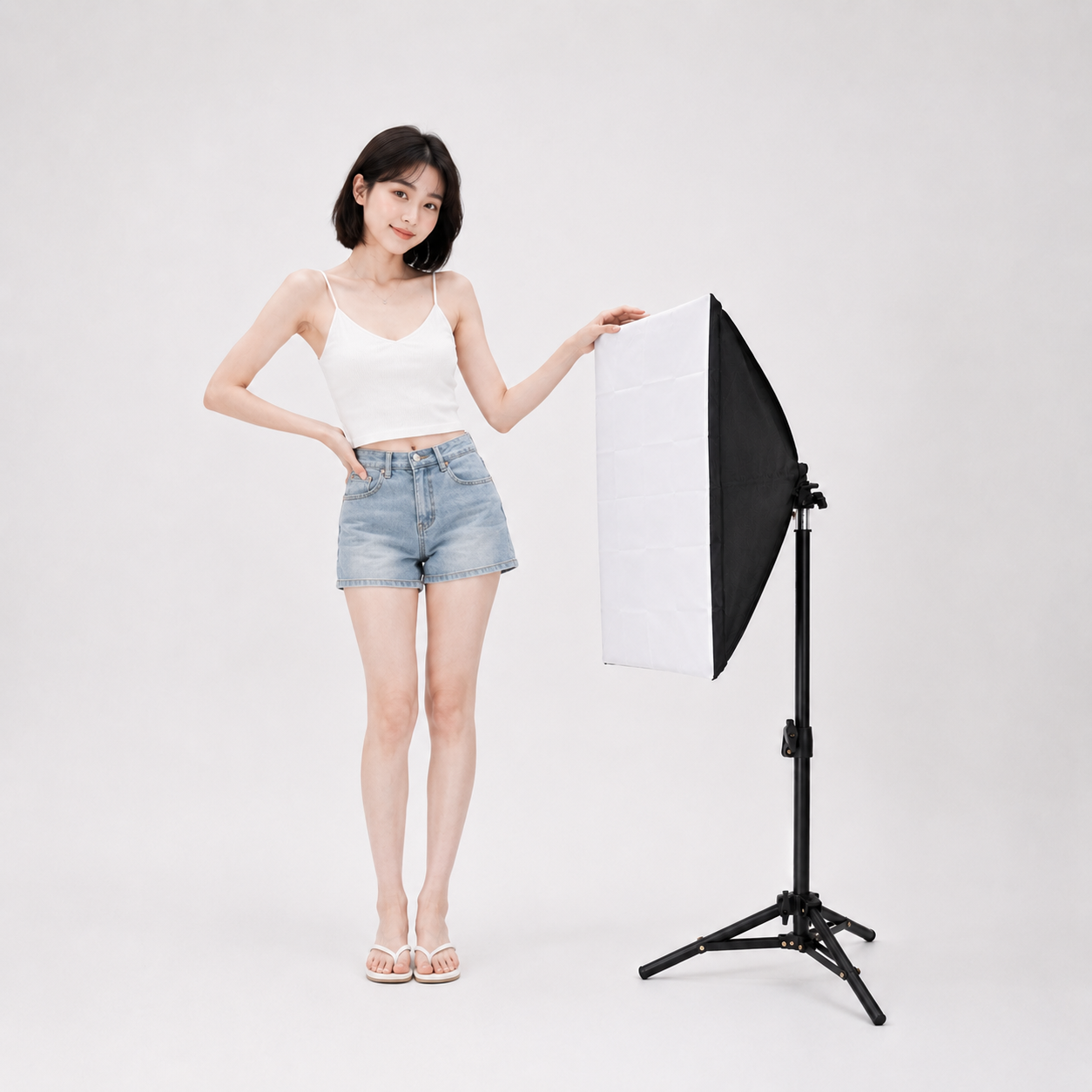 바라보고 유튜브 탁상용 촬영 조명 다기능 다용도 거치대 삼각대 0.6m - 블랙 - 상세 이미지 5