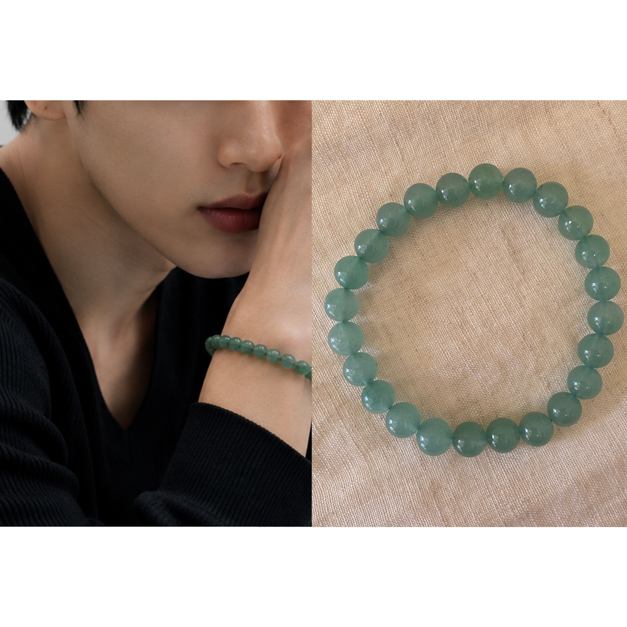 천연 원석 팔찌 염주 삼재 소원성취 오행팔찌 그린아벤츄린, 6mm 상품 이미지