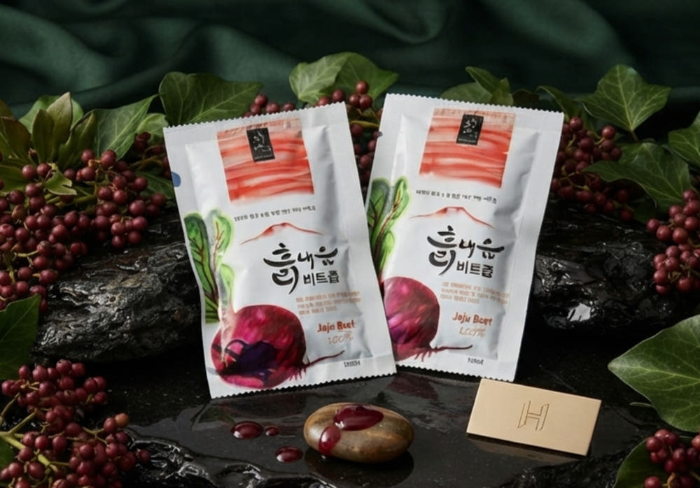 [제주많은곰×흙내음] 제주 비트즙 비트 100% 혈관 건강즙 여행선물용 : 제주많은곰
