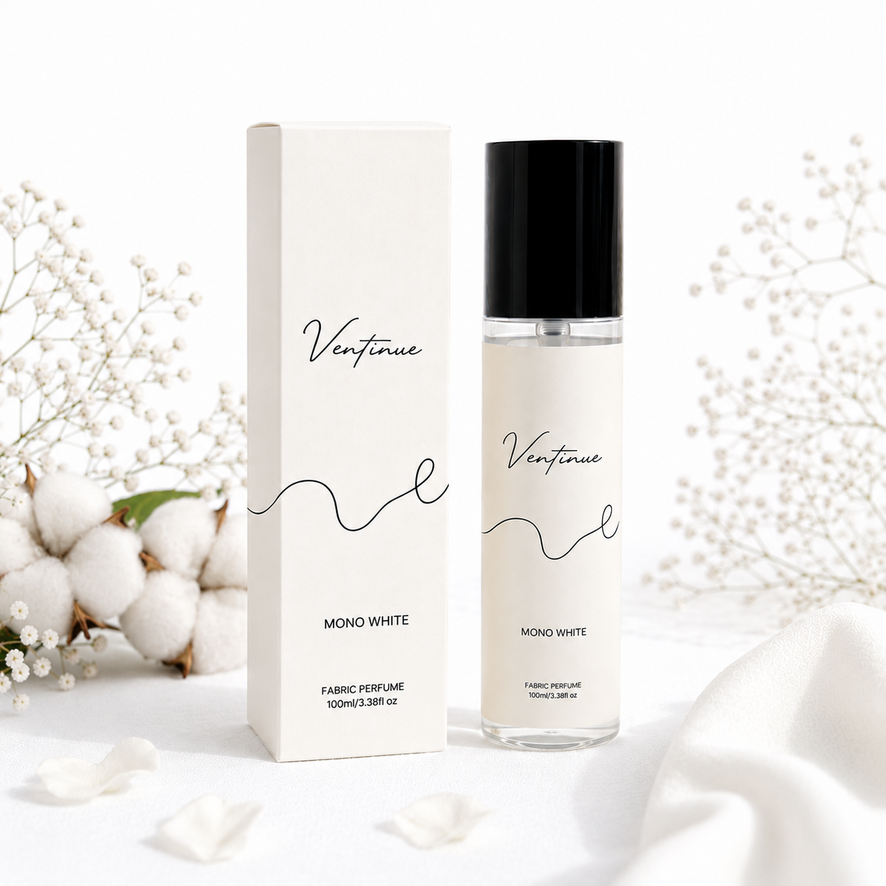 [런칭이벤트] 벤티뉴 섬유탈취제 섬유향수 룸스프레이 모노화이트, 100ml, 4개 - 상품 이미지