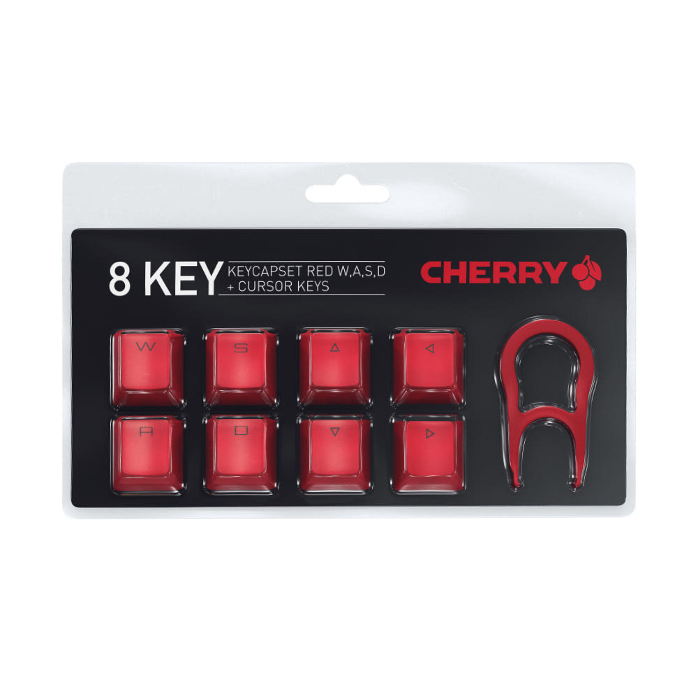 체리 포인트 8Key 커스텀 기계식 키보드 키캡 세트, 레드 - 상품 이미지
