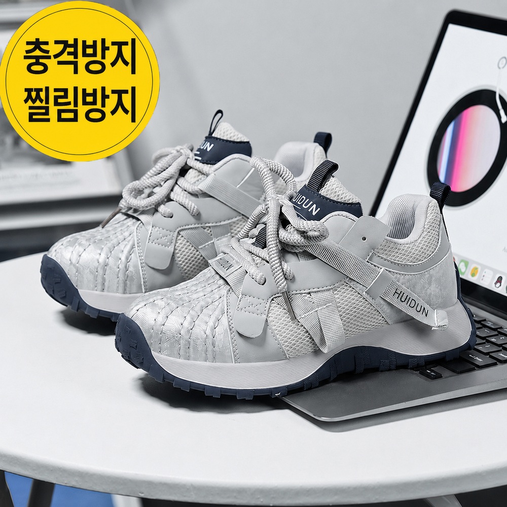 여성 메쉬 안전화 스틸토캡 통기성 운동화형 작업화 - 상세 이미지 3