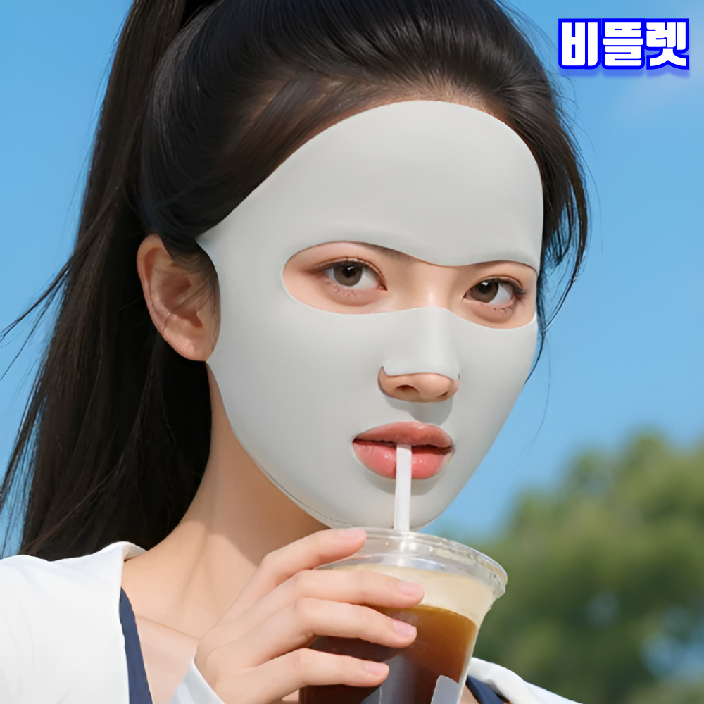 비뜰렛 풀커버 자외선차단마스크 얼굴 이마 안면 햇빛가리개 러닝 골프 자전거 - 상세 이미지 3