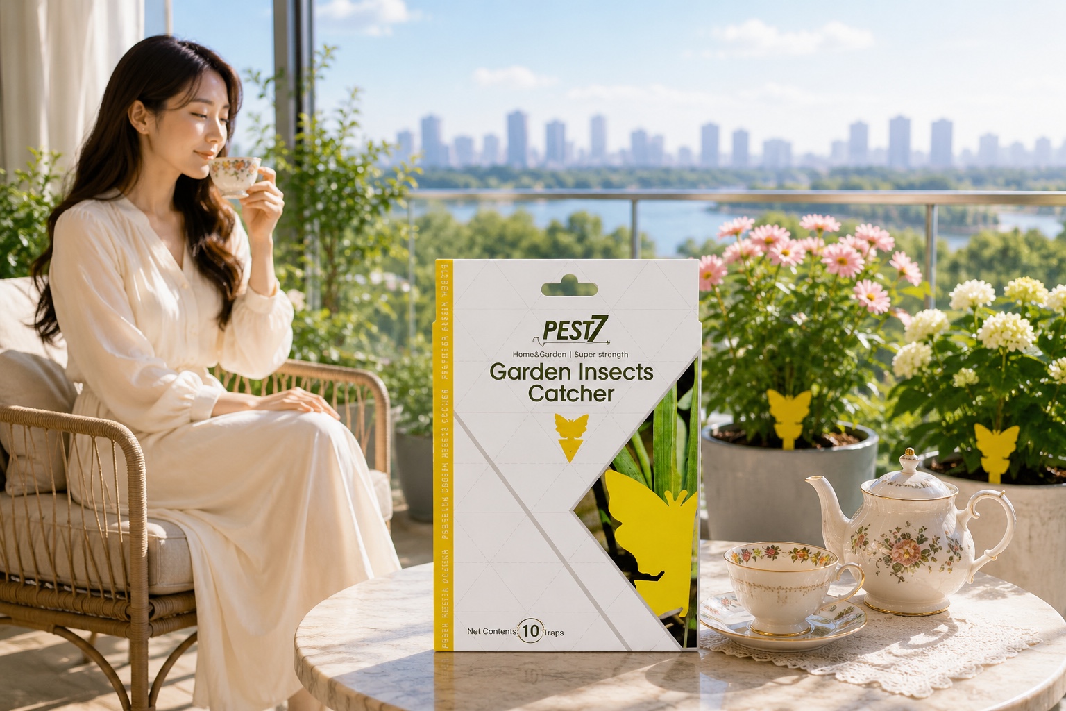 페스트세븐 가든 트랩(10매입) x 3 뿌리파리 벼룩파리 끈끈이 나방파리 초파리 퇴치 날벌레 날파리 벌레 제거 퇴치법