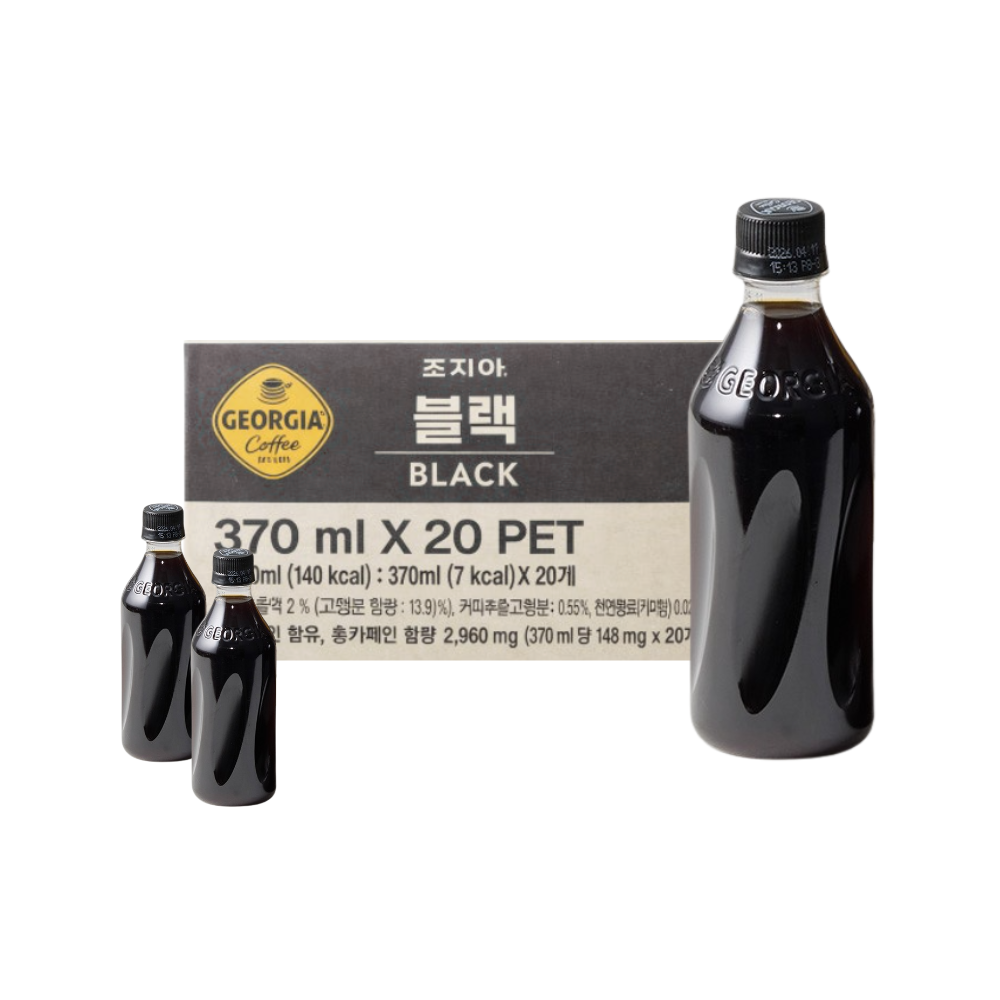 조지아 블랙 무라벨 370ml x20개 아메리카노 커피 - 상품 이미지