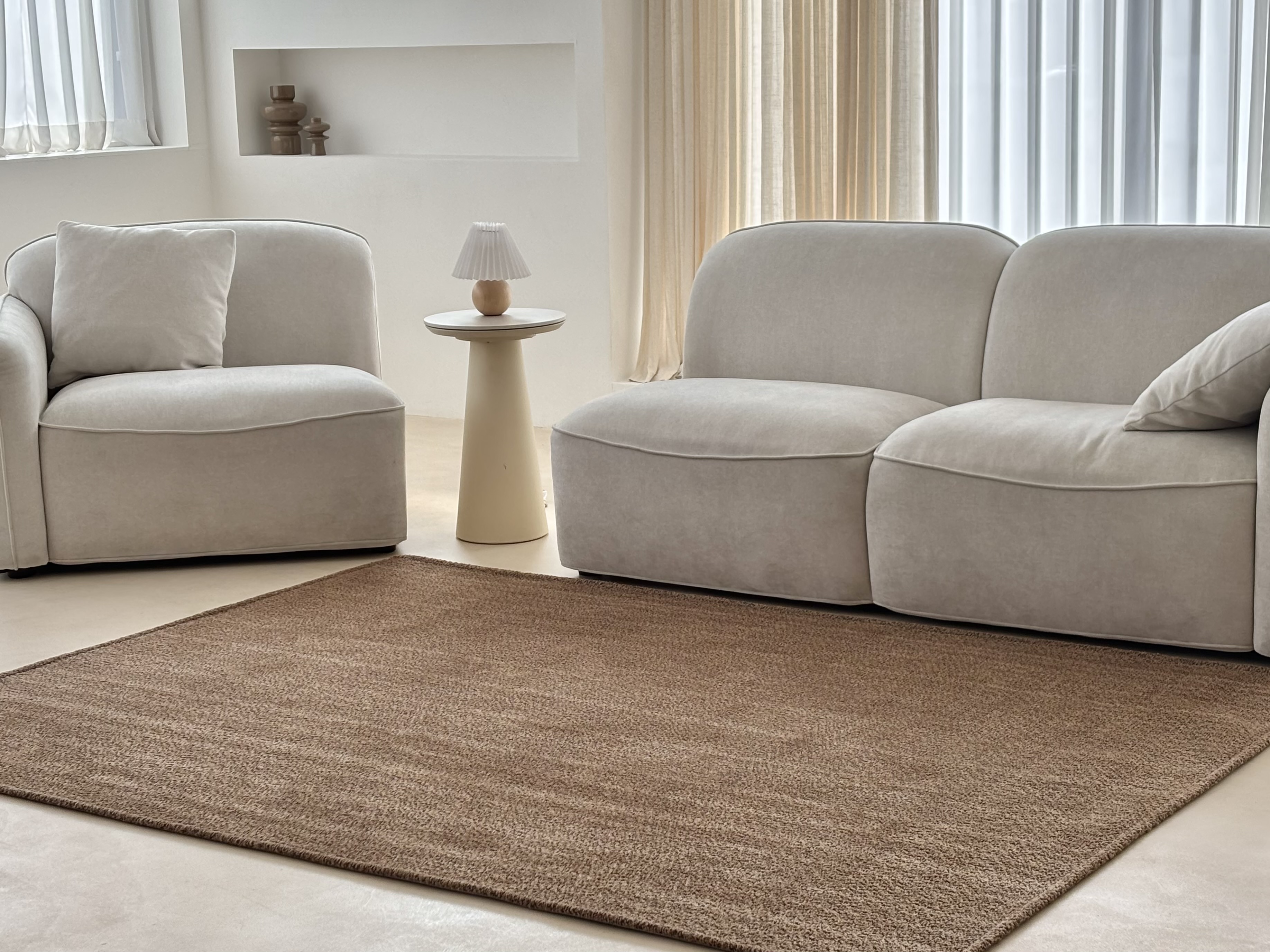 부클레 사계절 러그 거실 인테리어 논슬립 Boucle Rug 오크브라운, 150x200cm 이미지 7