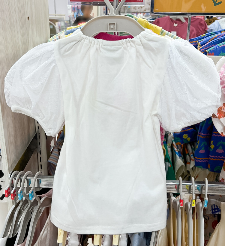 [발주상품] 산리오 시나모롤 캐릭터 러블리 퍼프 리본 티셔츠 100~120cm - 의류 - 하카타몰