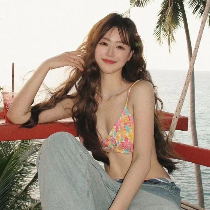 꽃무늬비키니 섹시비키니 플라워수영복 투피스 서핑 꽃 프린팅 플로럴 수영복 - 상세 이미지 3