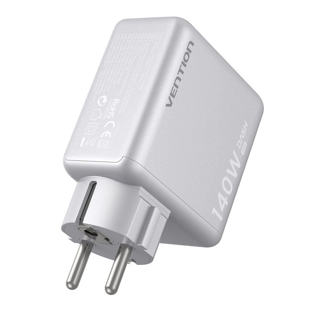 벤션 DASH Pro 140W GaN 디스플레이 PD PPS 고속충전기 실버 - 상세 이미지 2