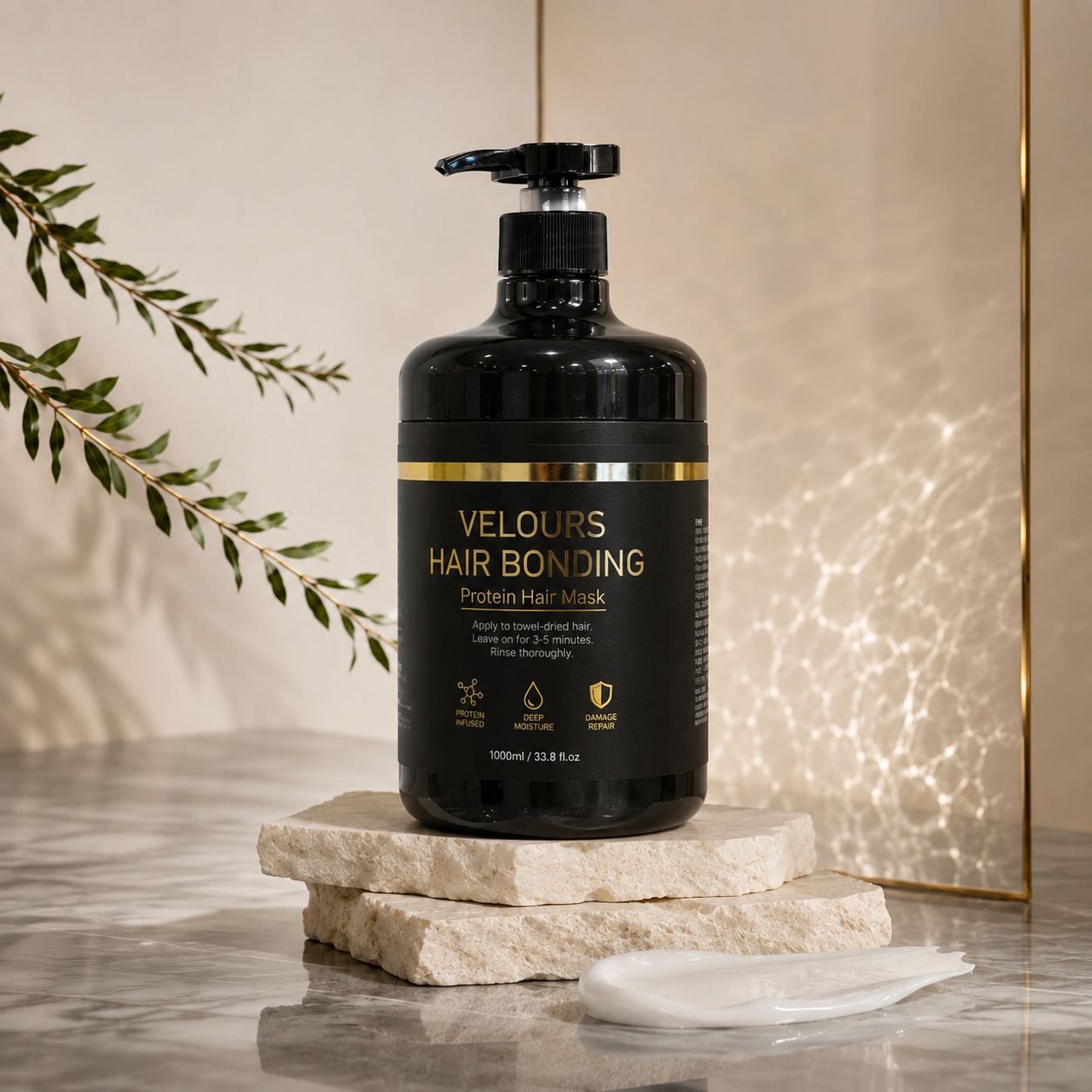벨루아 헤어본딩 미용실 트리트먼트 전문가용 극손상 단백질 클리닉 헤어팩 1000ml - 상세 이미지 2