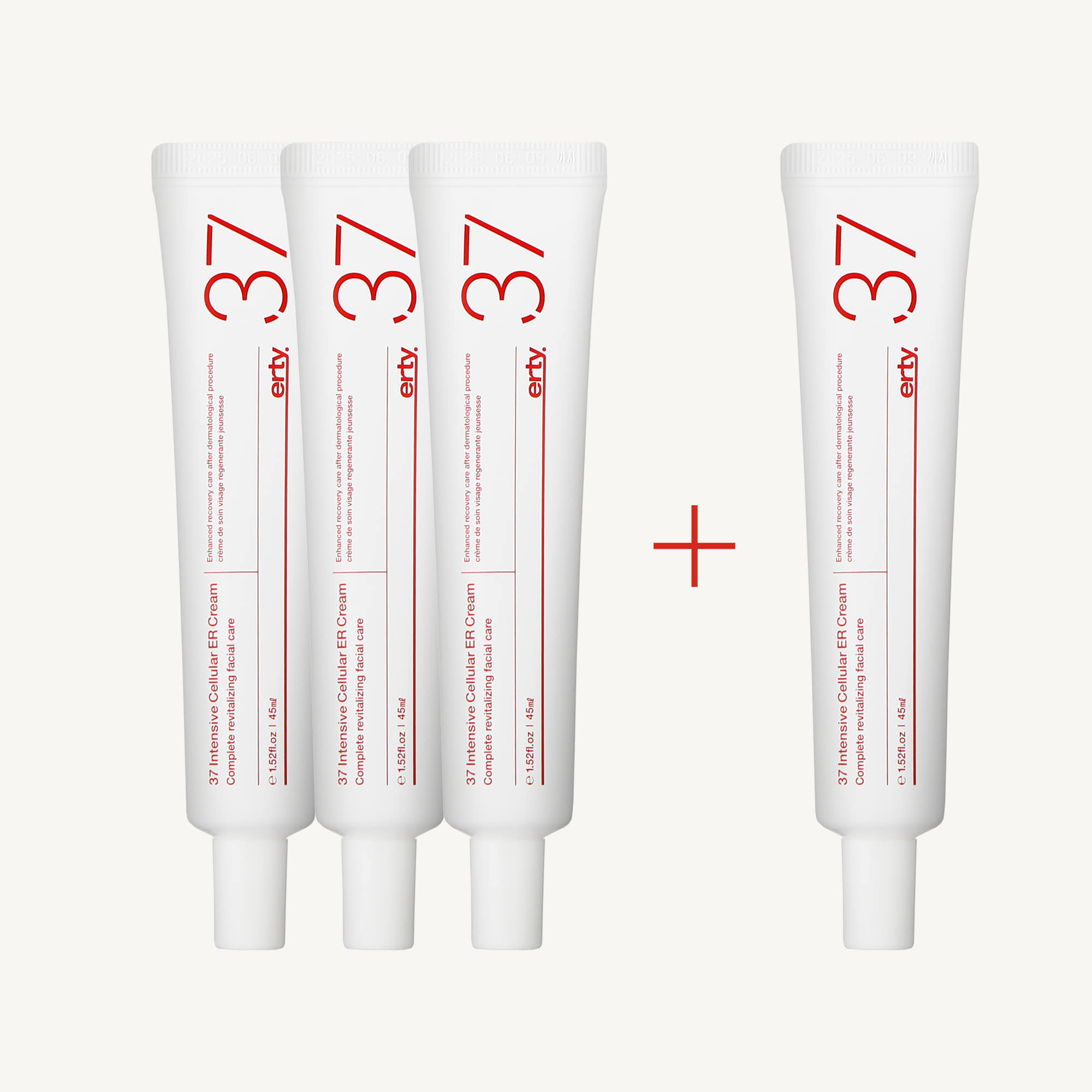 (3+1) 에르띠 37 인텐시브 셀룰러 이알 크림 45mlx3개 본품하나더+샘플증정품 - 상품 이미지