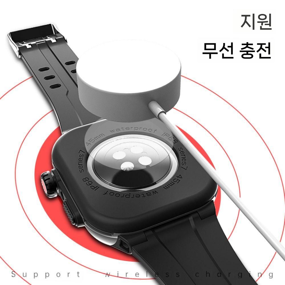 애플워치 방수 케이스 일체형 실리콘 스트랩 밴드 - 상세 이미지 3
