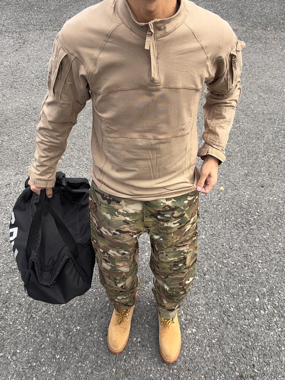 전술복 상하의세트 세트 위장 전투복 미군 복 군복 검정 상의 M - 상세 이미지 3