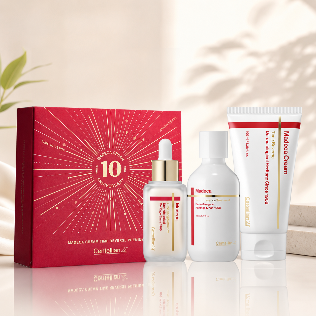 동국제약 센텔리안24 마데카크림 타임리버스 10주년 에디션 (타임리버스 100ml+토닝에센스 150ml+스타톡세럼 50ml) - 상품 이미지