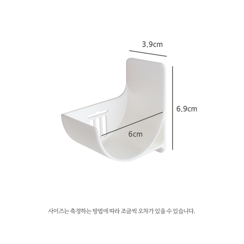 무타공설치주방수납랩거치대 플라스틱벽걸이형키친홀더 벽면활용다용도거치랩홀더 - 상세 이미지 4