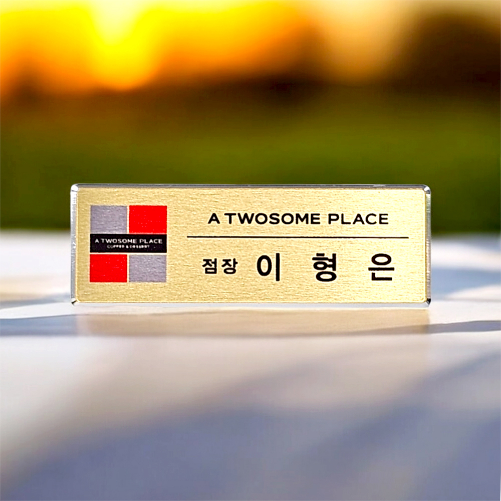 명찰 금속명찰제쟉 골드 실버 이름표 6x2 부착없음 병원 학교 이미지 6