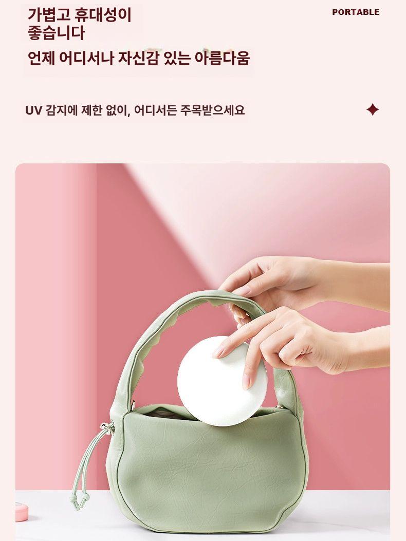 UV거울 자외선 차단 확인 화장 메이크업 블로거 추천 샴페인골드 원형 테스트 미러 - 상세 이미지 5
