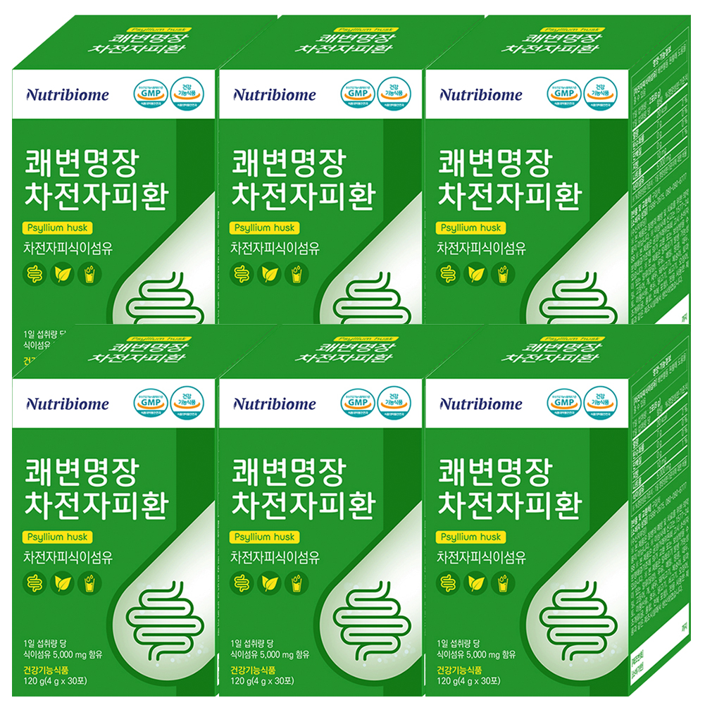 뉴바옴 쾌변명장 차전자피환 30포, 6개 - 상품 이미지