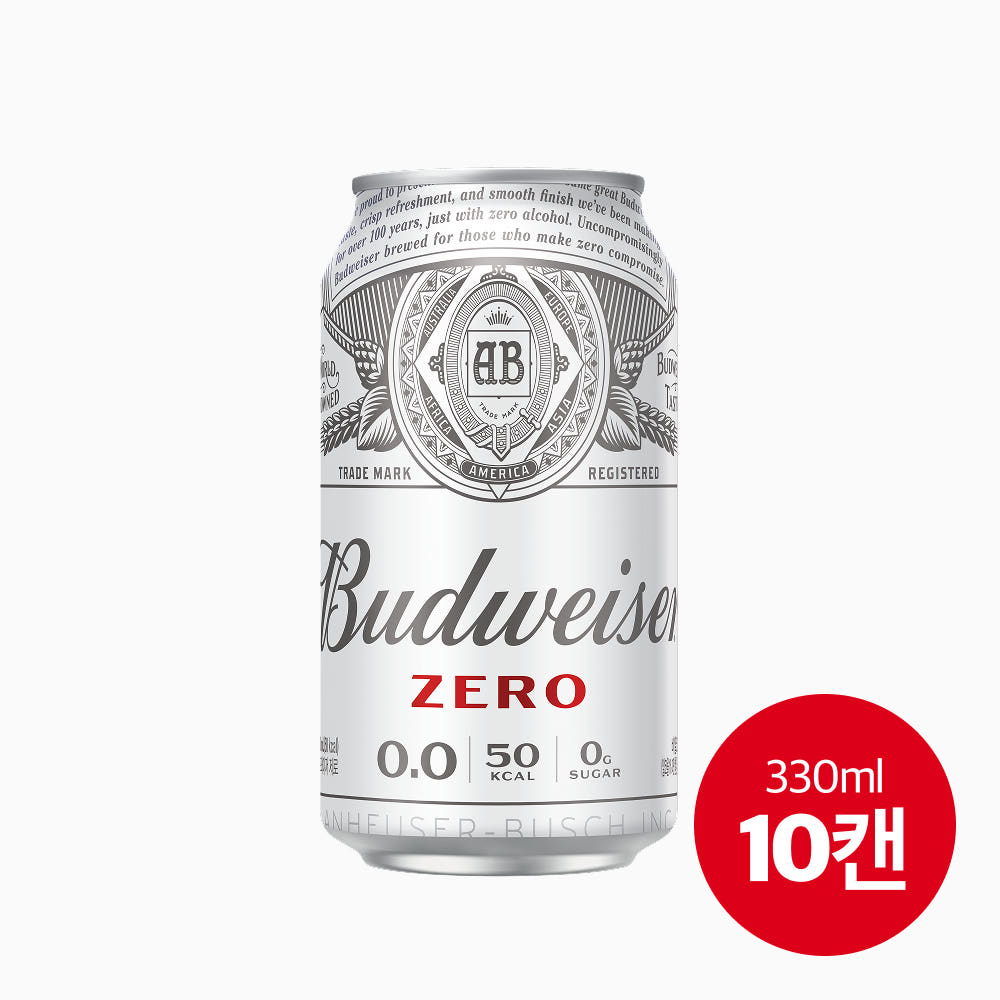 버드와이저 제로 (0.0) 330ml, 10개 - 상품 이미지