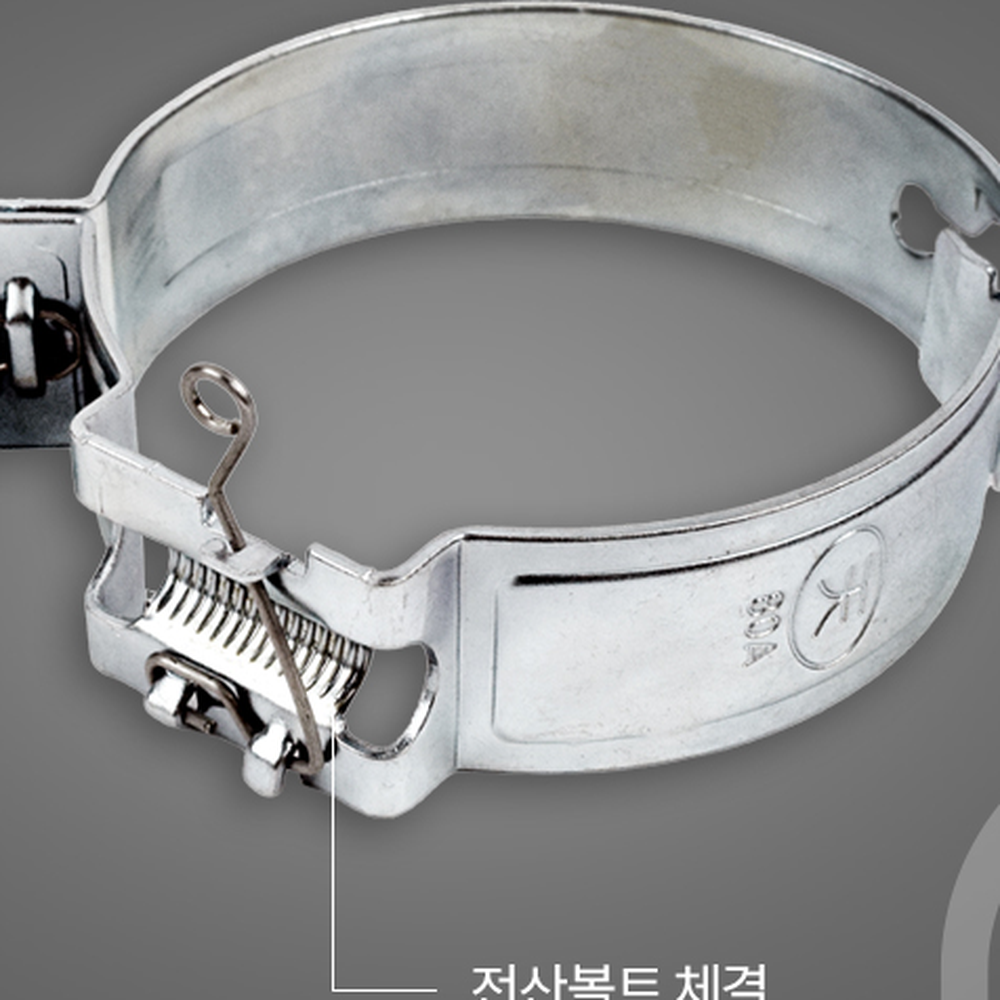 강력지지벽면설치배관행거 철소재배관설비 클립형체결천장고정파이프행거 50A - 상세 이미지 2