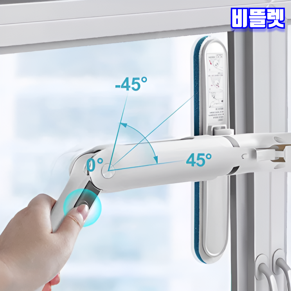 비뜰렛 360도회전 올인원 유리창닦이 자동물분사 구정물수집 스퀴지 창문청소도구 - 상세 이미지 4