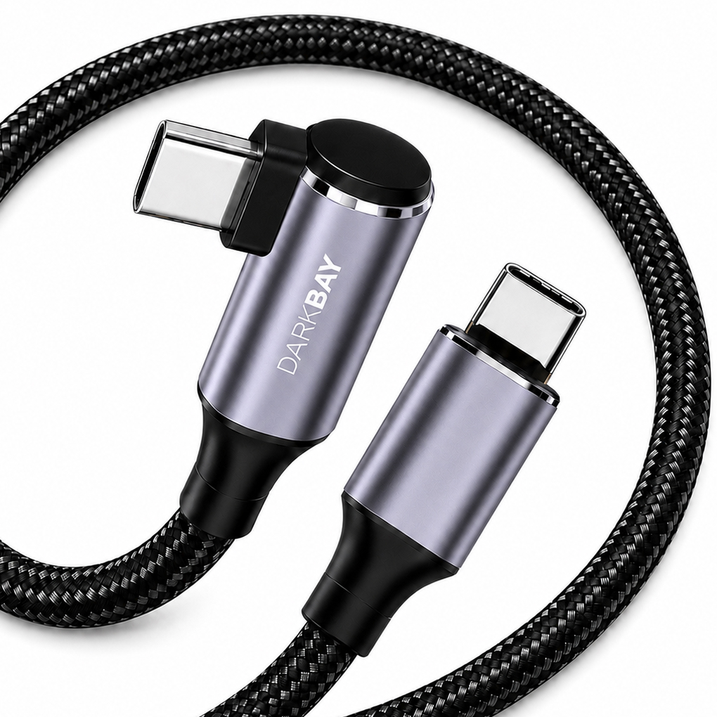 다크베이 L자형 100W C to C타입 PD 초고속 충전 케이블 0.25m - 상품 이미지