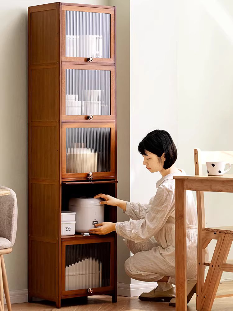 원목 주방 수납장 도어 플립 용품 찬장 부엌 선반장 30cm 3단 이미지 6