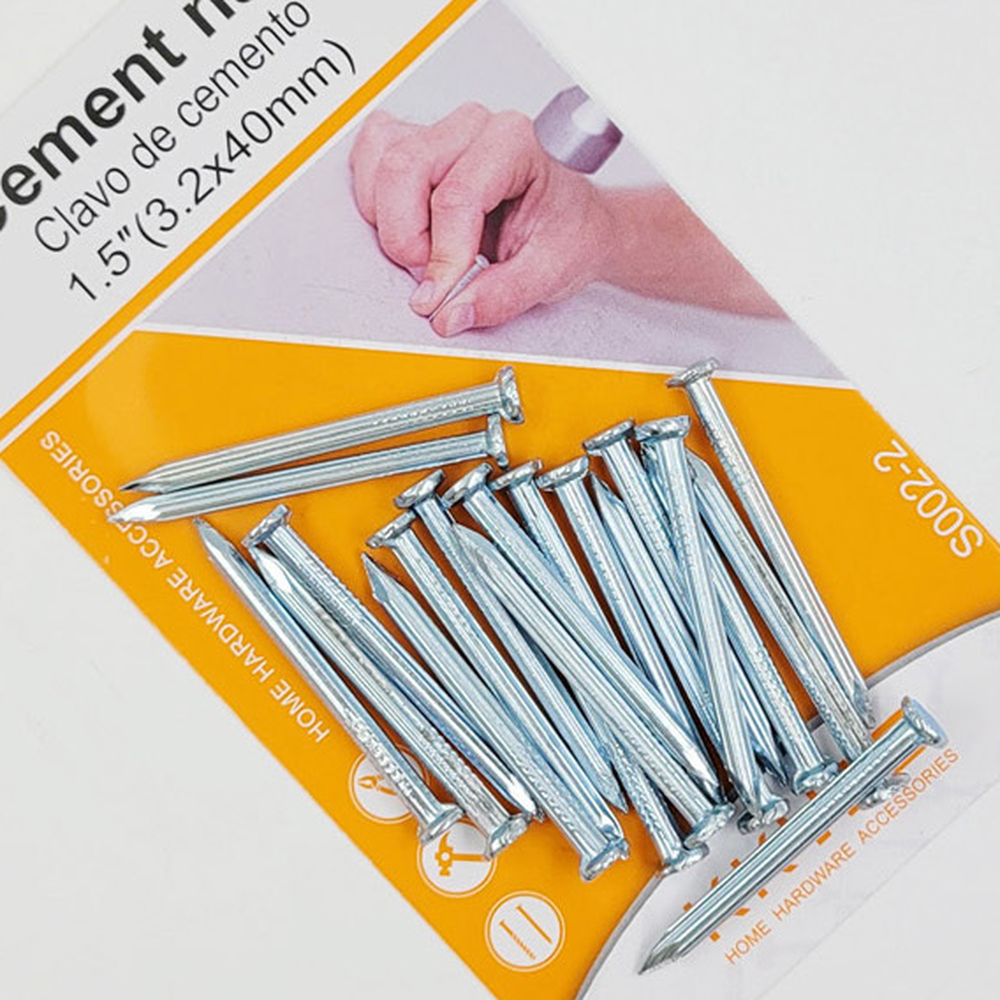 소량포장건설현장시멘트못 깔끔패키지가정용철못 셀프시공벽고정용콘크리트못 40mm - 상세 이미지 2