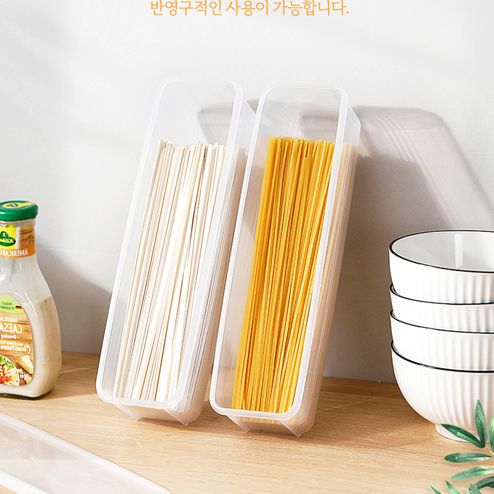 밀폐력우수신선도유지면보관함 투명용기면용기 모듈형디자인공간절약파스타보관함 - 상세 이미지 4