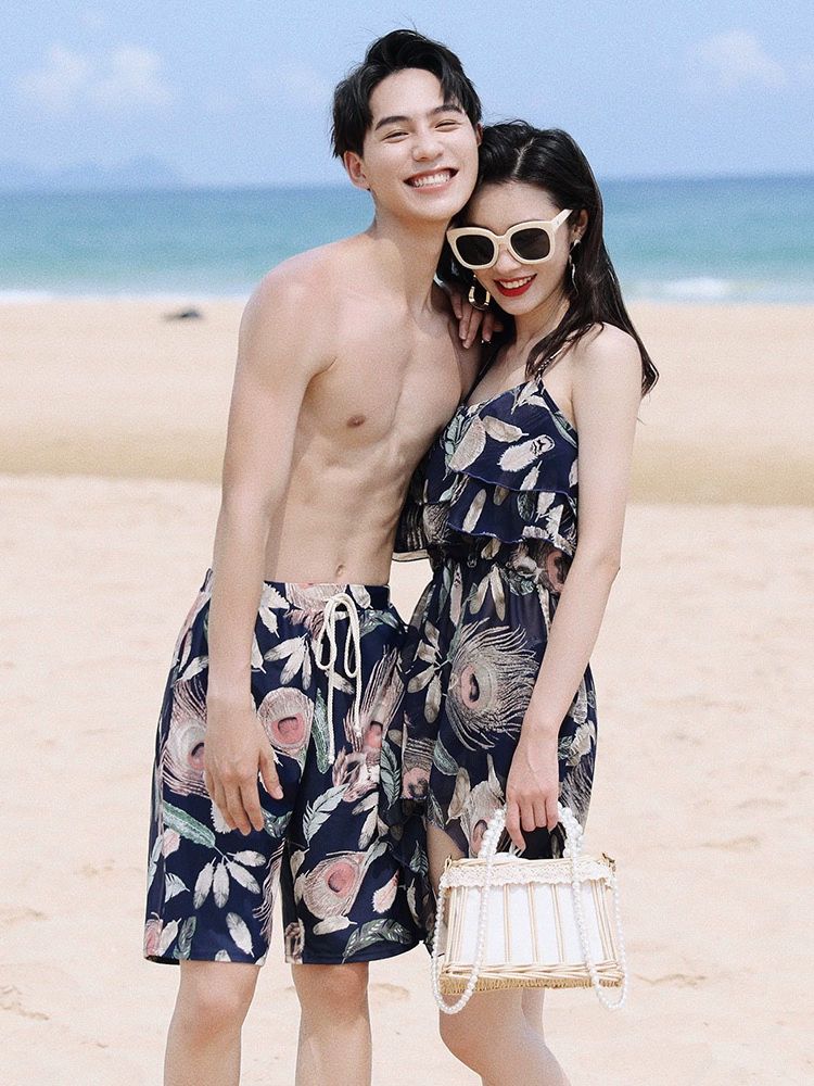 신혼여행 휴양지 커플룩 동남아 롱 쉬폰 비치 - 상세 이미지 2