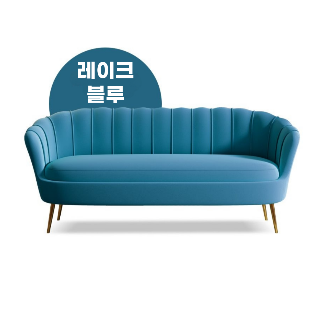 벨벳 소파 대기실 카페 공주 쇼파 스웨이드 의자 북유럽 빈티지 핑크 102cm 이미지 7