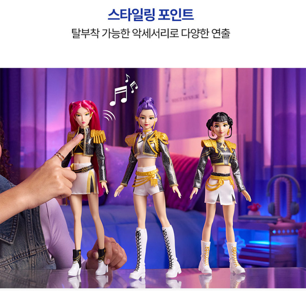 마텔 케데헌 케이팝 데몬 헌터스 싱잉돌 조이 피규어 인형 굿즈 코어패션돌 장난감 스티커세트 이미지 6