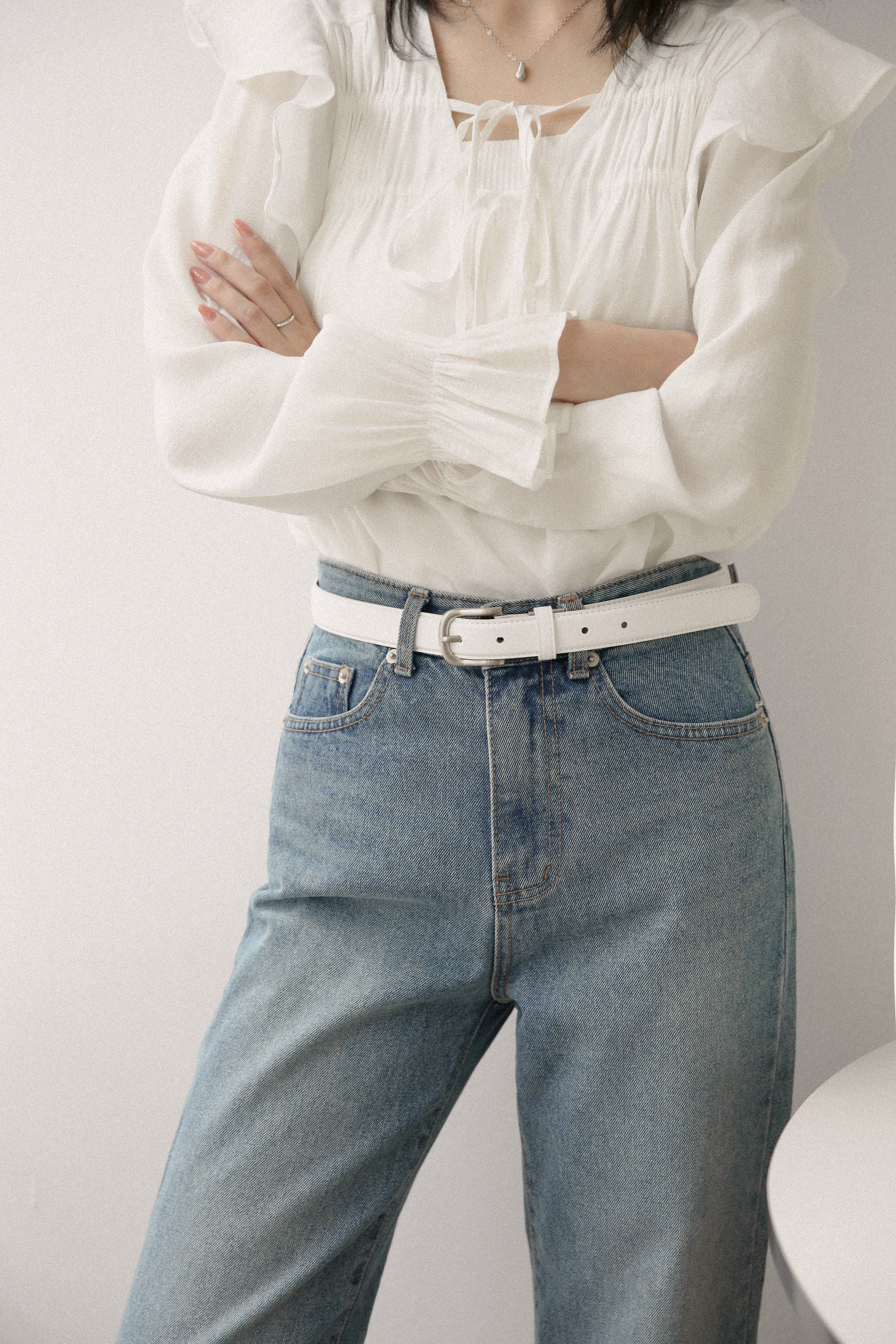 언바인 여성 소가죽 데일리 벨트 슬랙스 청바지 정장 허리띠 금장 은장 버클 상품 이미지