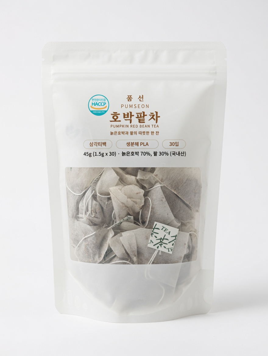 품선 국내산 호박팥차 삼각티백 1.5g 30개입 - 상품 이미지