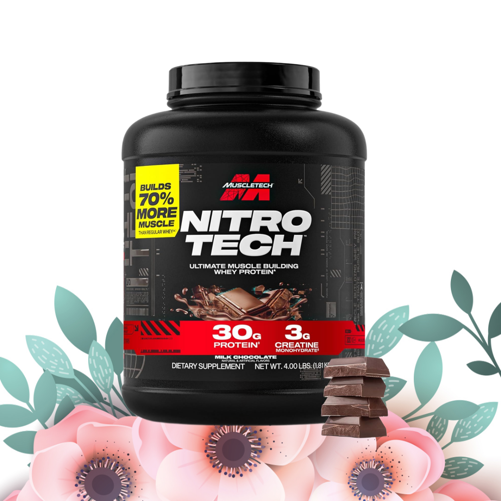 머슬테크 니트로테크 웨이 프로틴 파우더 1.81kg 40회분 초코맛 크레아틴 BCAA - 상품 이미지