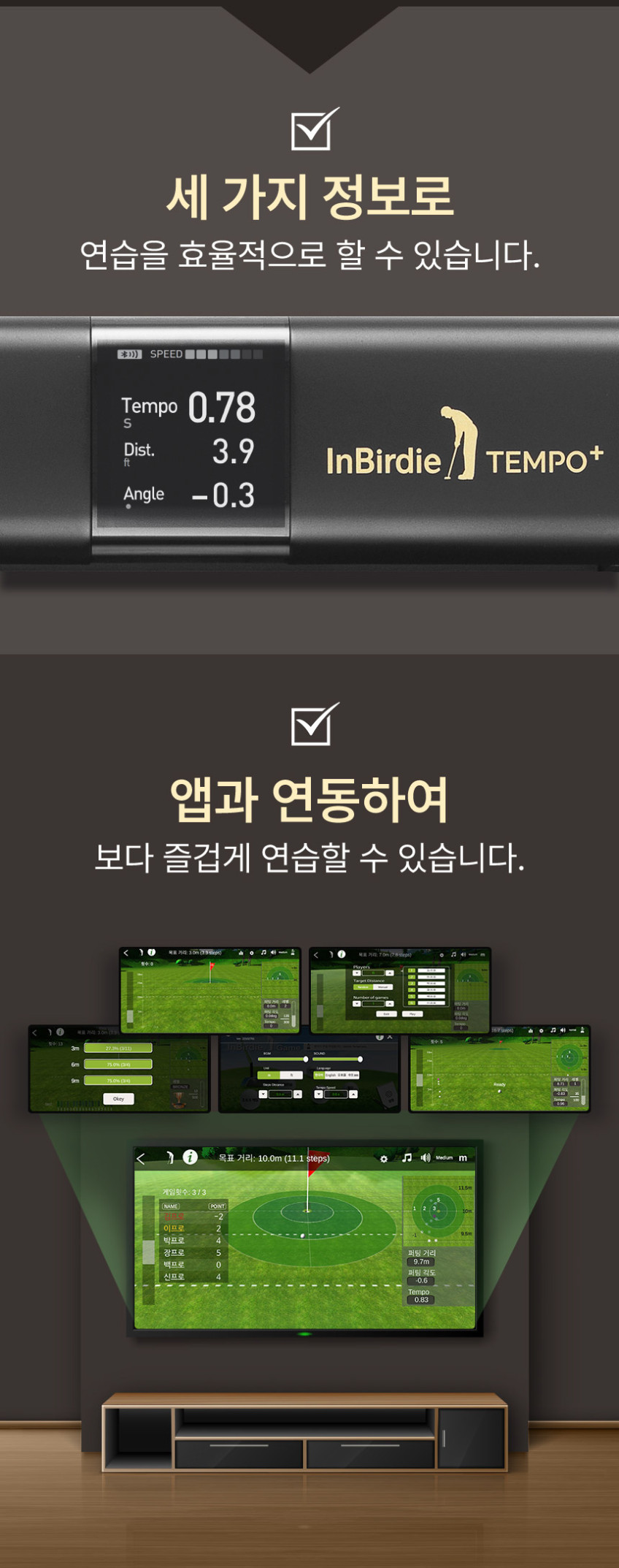 인버디템포플러스 디지털퍼팅연습기 골프 퍼터 매트 판매처 상세 정보 이미지 3