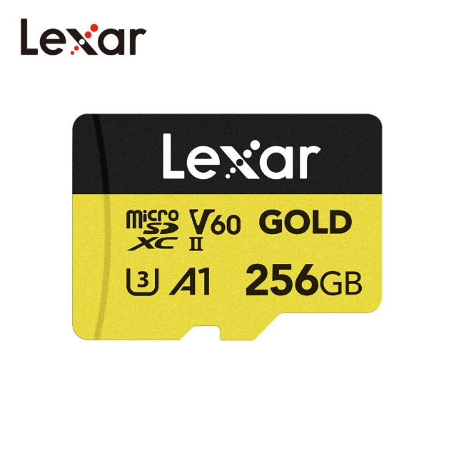 LEXAR 골드 마이크로 SD 메모리카드 microSDXC UHS-II 256GB DJI 드론 액션캠 호환