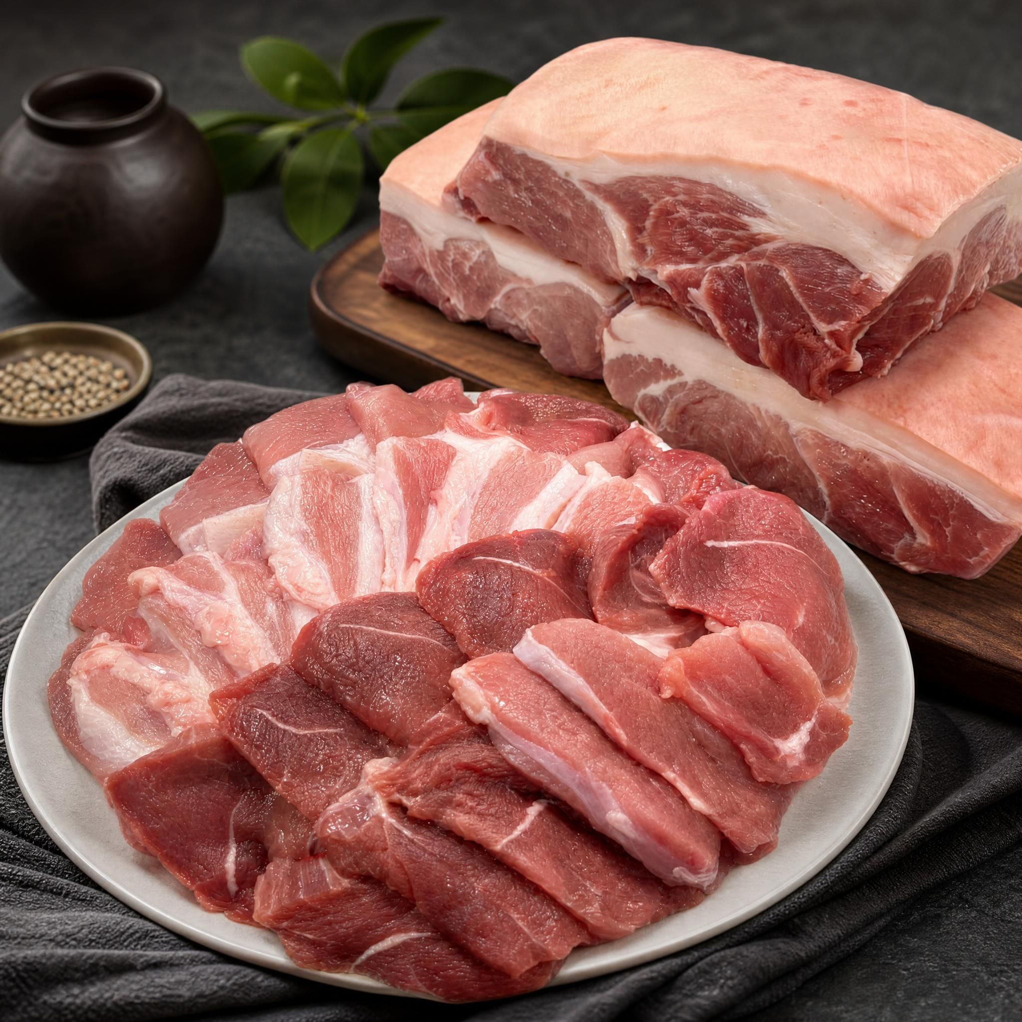 친절한고깃집 제육볶음용 앞다리살 냉장 한돈 무항생제 국내산 1kg - 상품 이미지