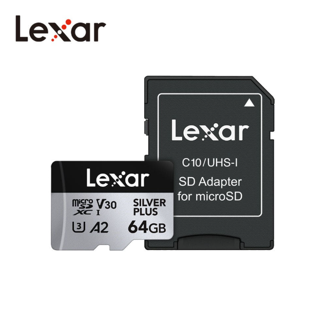 LEXAR 실버 플러스 마이크로 SD 스마트폰 태블릿 메모리카드 64GB