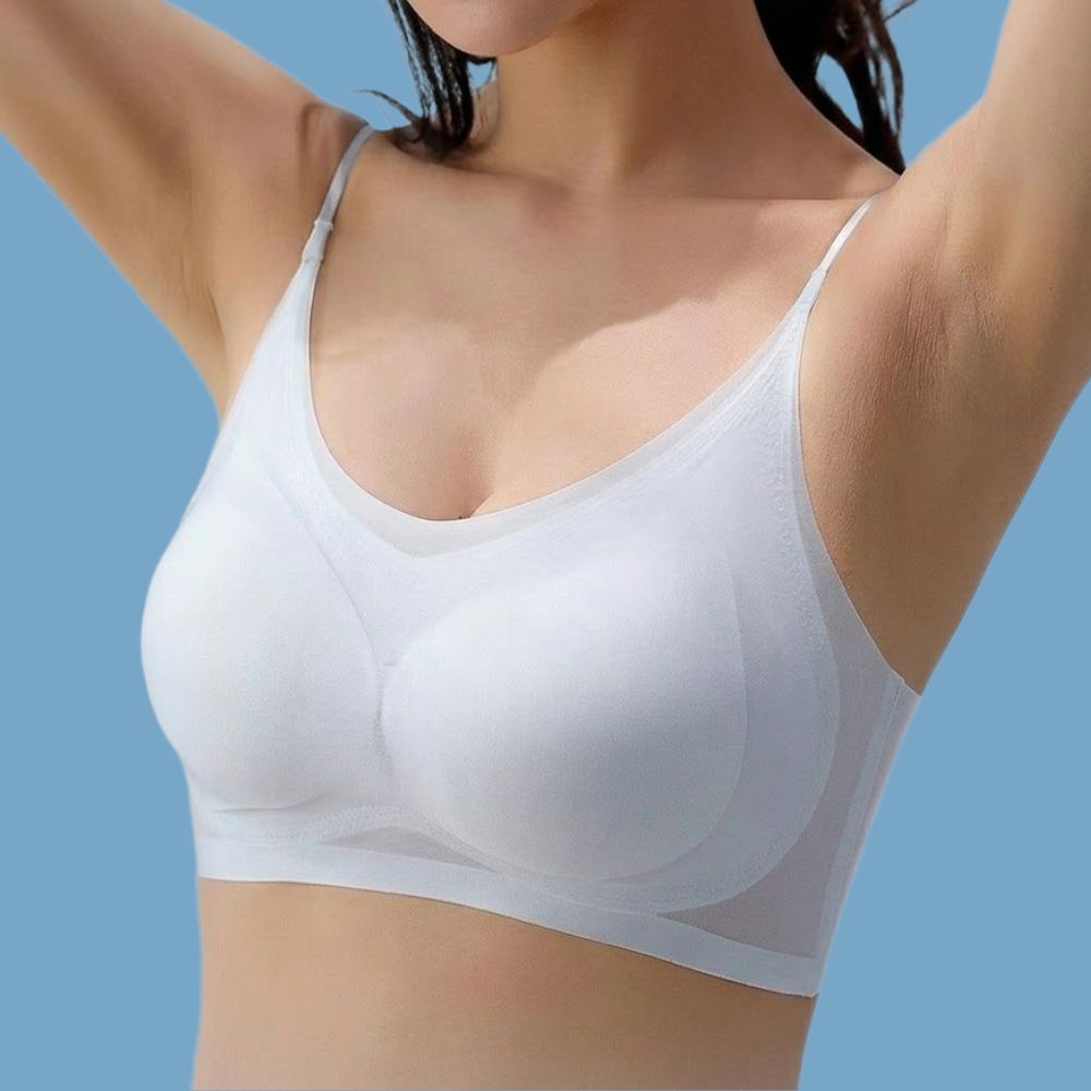 땀안차는브라 얇은끈브라 쿨링 심리스처진가슴 여름용 수면 - 상품 이미지