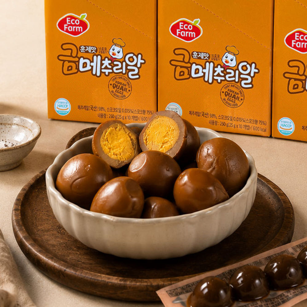맛꾼푸드 무항생제 훈제 메추리알 실온보관 간편 반찬
