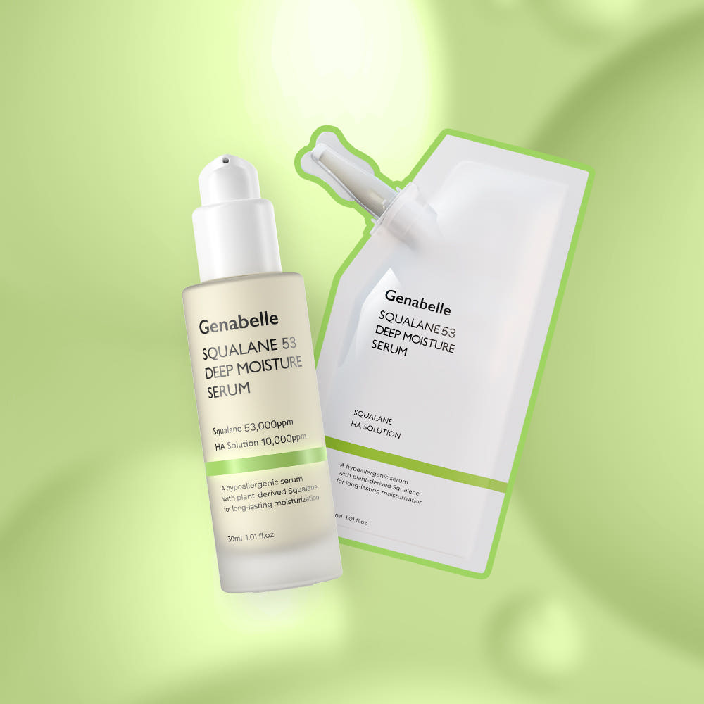 [리필기획 SET] 제나벨 스쿠알란 53 딥 모이스처 속보습 트러블 진정 세럼 30+30ml 총 60ml - 상품 이미지