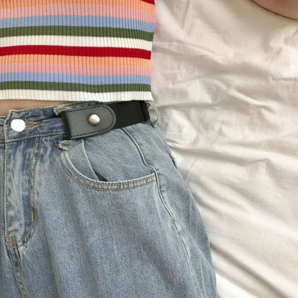 버클리스벨트 똑딱이벨트 버클프리 허리줄임 고무줄 청바지 - 상세 이미지 4
