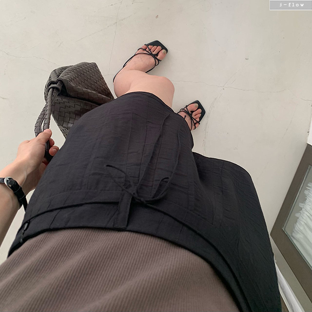 케이즈 A라인 텐셀 이중 숏팬츠 2col S,M 여름 반바지 끈 레이어드 플레어 제이플로우 이미지 7
