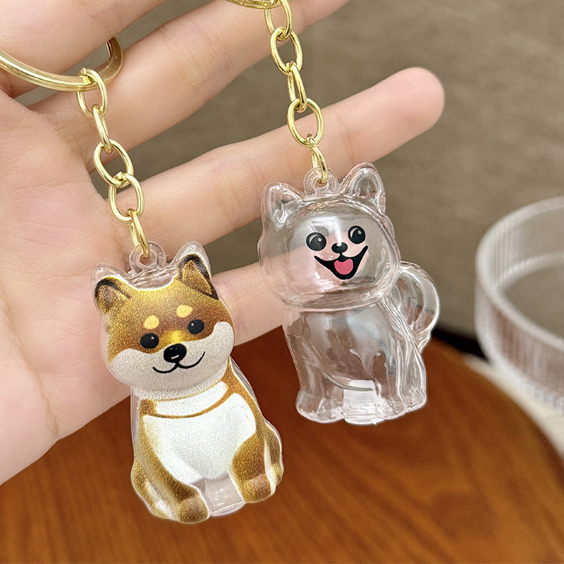 반려동물 털 보관 키링 투명 캡슐 강아지 고양이 유골함 메모리얼 털뭉치 목걸이 - 상세 이미지 4